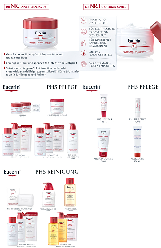 EUCERIN pH5 krēms jutīgai ādai, 75 ml