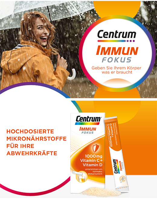 CENTRUM Focus Immune 1000 mg vitamīna C+D nūjiņas, 24 gab