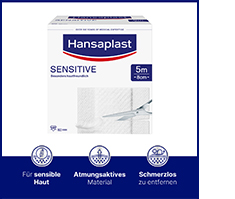 HANSAPLAST Sensitīvais plāksteris 8 cmx5 m ruļļos, 1 gab