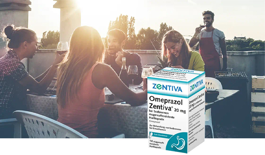 OMEPRAZOL Zentiva 20 mg grēmas ārstēšanai, 14 gab