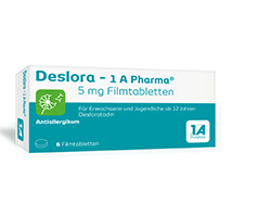 DESLORA-1A Pharma 5 mg apvalkotās tabletes, 6 gab