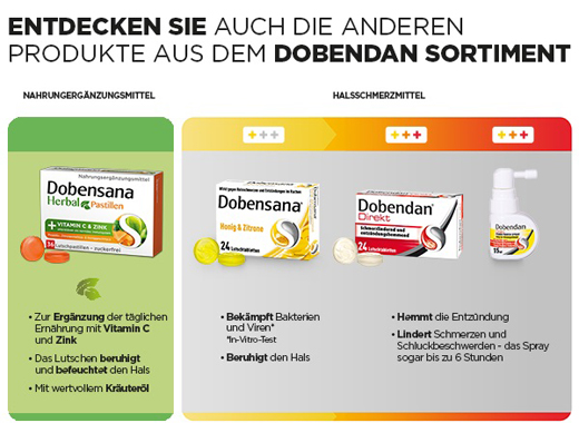 DOBENSANA Zāļu medus aromāts Vit. C & Cinka pastil., 36 gab
