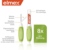 ELMEX Starpzobu birstes ISO 5 izmērs 0,8 mm, zaļas, 8 gab