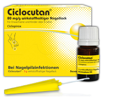 CICLOCUTAN 80 mg/g nagu lakas, kas satur aktīvo vielu, 3 g