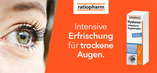 HYALURON-RATIOPHARM Acu pilieni, 2X10 ml