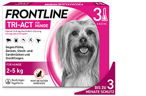 FRONTLINE Tri-Act šķīdums suņiem 2-5 kg, 3 gab