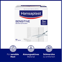 HANSAPLAST Sensitīvais plāksteris 6 cmx5 m ruļļos, 1 gab