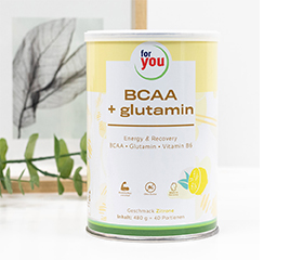 FOR YOU BCAA+glutamīns Energy & Recovery Lemon, 480 g