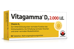 VITAGAMMA D3 2000 I.U. D3 vitamīns NEM Tabletes, 100 gab