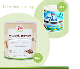 FOR YOU eiweiß power šokolādes pulveris, 750 g