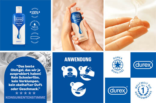 DUREX play Feel lubrikants uz ūdens bāzes, 250 ml
