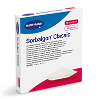 SORBALGON Classic 10x10 cm kalcija algināta kompreses, 10 gab