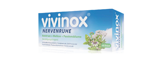VIVINOX Nervozitāte Baldr.+Mel.+Passion.Calming.Drag., 40 St