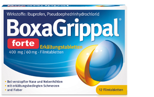 BOXAGRIPPAL forte aukstā nūja. 400 mg/60 mg FTA, 12 gab
