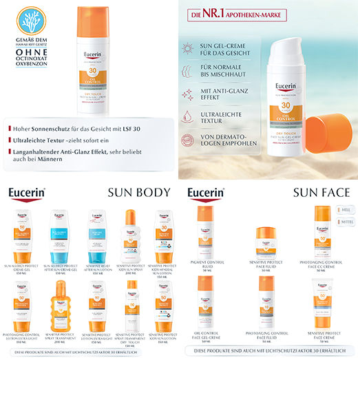 EUCERIN Sun Gel-Creme Oil Contr.Anti-Gl.Eff.LSF 30, 50 ml