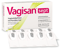 VAGISAN sept vaginālas svecītes ar povidona jodu, 10 gab