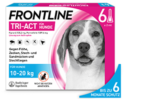FRONTLINE Tri-Act šķīdums suņiem 10-20 kg, 6 gab