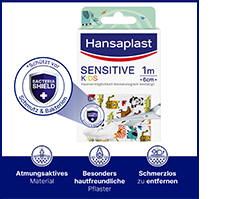 HANSAPLAST Sensitīvs bērnu plāksteris 6 cmx1 m, 1 gab