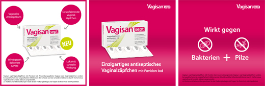 VAGISAN sept vaginālas svecītes ar povidona jodu, 5 gab