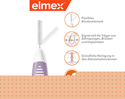 ELMEX Starpzobu birstes ISO 6 izmērs 1,1 mm violeta, 8 gab