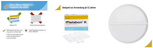 MELABON K tabletes, 20 gab