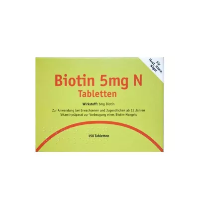 BIOTIN 5 mg N tabletes, 150 gab