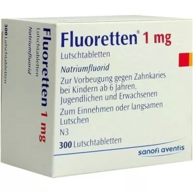 FLUORETTEN 1,0 mg tabletes, 300 gab