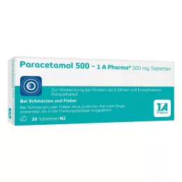 PARACETAMOL 500-1A Pharma tabletes, 20 gab