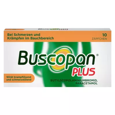BUSCOPAN plus 10 mg/800 mg svecītes, 10 gab