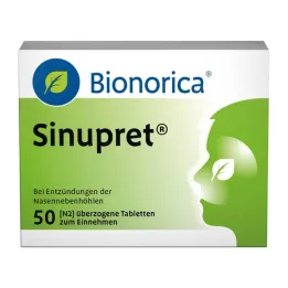 SINUPRET apvalkotās tabletes, 50 gab