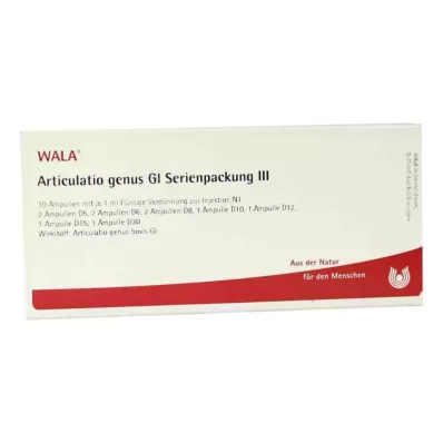 ARTICULATIO ģints GL Sērijas iepakojums 3 ampulas, 10X1 ml ARTICULATIO ģints GL Sērijas iepakojums 3 ampulas, 10X1 ml