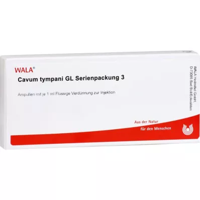 CAVUM tympani GL sērijveida iepakojums 3 ampulas, 10X1 ml