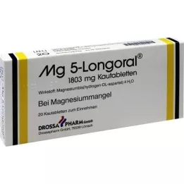 MG 5 LONGORAL Košļājamās tabletes, 20 gab