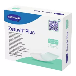 ZETUVIT Plus īpaši spēcīgs absorbējošs sterils kompress 10x10 cm, 10 gab