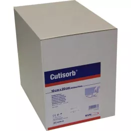 CUTISORB Absorbējošie spilventiņi nesterili 10x20 cm, 100 gab