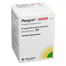 PANGROL 40 000 cieto kapsulu ar zarnu apvalku, 50 gab