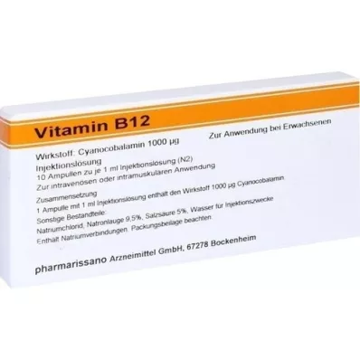 VITAMIN B12 RÖWO 1000 μg ampulas, 10X1 ml