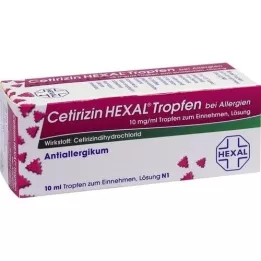 CETIRIZIN HEXAL Alerģijas pilieni, 10 ml