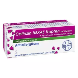 CETIRIZIN HEXAL Alerģijas pilieni, 20 ml