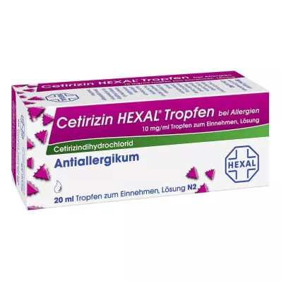 CETIRIZIN HEXAL Alerģijas pilieni, 20 ml