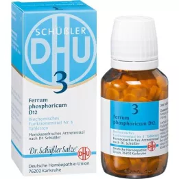 BIOCHEMIE DHU 3 Ferrum phosphoricum D 12 tabletes, 200 kapsulas