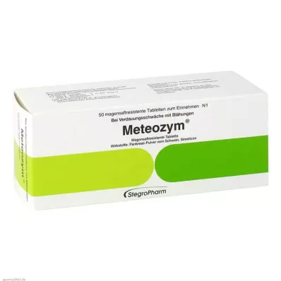 METEOZYM Plēves apvalkotās tabletes, 50 gab METEOZYM Plēves apvalkotās tabletes, 50 gab