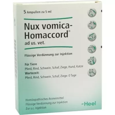 NUX VOMICA HOMACCORD ad us.vet.ampulas, 5 gab