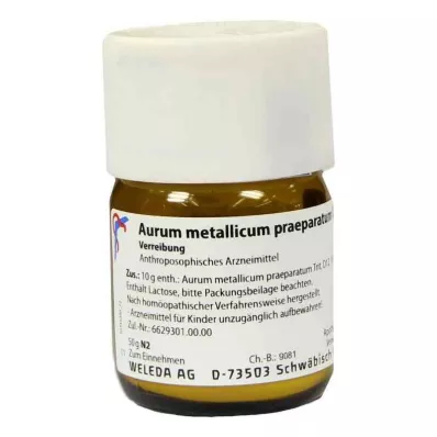 AURUM METALLICUM PRAEPARATUM D 12 Triturācija, 50 g