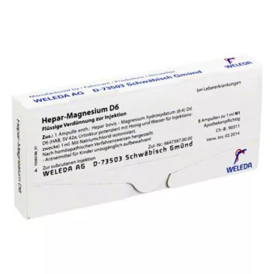HEPAR MAGNESIUM D 6 ampulas, 8X1 ml