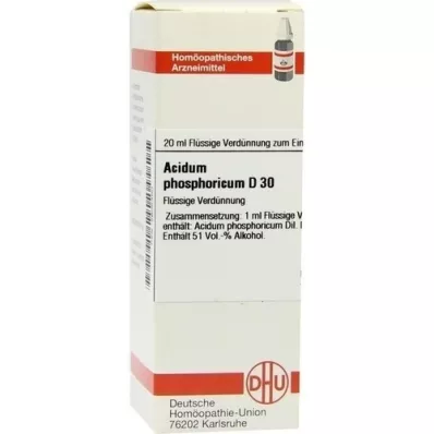 ACIDUM PHOSPHORICUM D 30 atšķaidījums, 20 ml