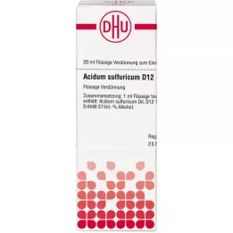 ACIDUM SULFURICUM D 12 atšķaidījums, 20 ml