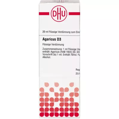 AGARICUS D 3 atšķaidījums, 20 ml