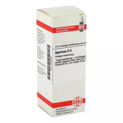 AGARICUS D 3 atšķaidījums, 20 ml