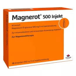 MAGNEROT 500 injekciju ampulas, 10X5 ml